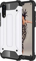 Huawei P20 Hoesje - Mobigear - Outdoor Serie - Hard Kunststof Backcover - Wit - Hoesje Geschikt Voor Huawei P20