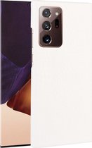 Samsung Galaxy Note20 Ultra Hoesje - Mobigear - Croco Serie - Hard Kunststof Backcover - Wit - Hoesje Geschikt Voor Samsung Galaxy Note20 Ultra