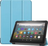 Hoes - Mobigear - Tri-Fold Serie - Kunstlederen Bookcase - Blauw - Hoes Geschikt Voor