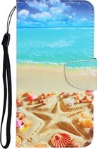LG K61 Hoesje - Mobigear - Design Serie - Kunstlederen Bookcase - Beach - Hoesje Geschikt Voor LG K61