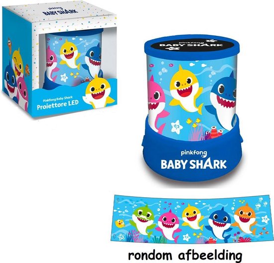 Baby Shark projector nachtlampje lamp kinderkamer