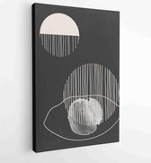 Earth tones organic shape Art design for poster, print, cover, wallpaper, Minimal and people wall art. 3 - Moderne schilderijen – Vertical – 1873829095 - 115*75 Vertical