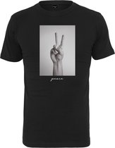 Mister Tee Heren Tshirt -XL- Peace Sign Zwart