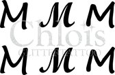 Chloïs Glittertattoo Sjabloon - Letter M - Multi Stencil - CH9733 - 1 stuks zelfklevend sjabloon met 6 kleine designs in verpakking - Geschikt voor 6 Tattoos - Nep Tattoo - Geschik