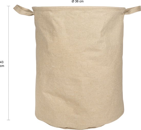 QUVIO Panier à linge avec poignées / Paniers à linge à linge / Trieur de linge / Boîte à Sacs à linge de rangement / Accessoires de Accessoires de salle de bain / Lessive - Kraftlook - Contenu 43 litres