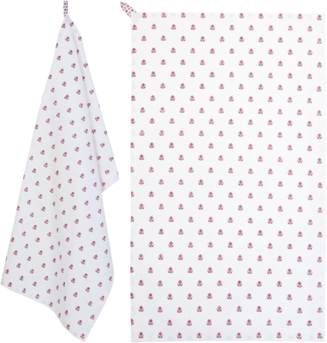 Clayre & Eef - keukendoek, theedoek - 100% Katoen - Kruissteek - 50 x 85 cm - 3 Stuks