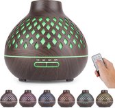Luchtbevochtiger | Aroma Diffurser | 400 ml | Ultrasone | BPA Vrij | LED | Zwart | Propyleen | Afstandsbediening