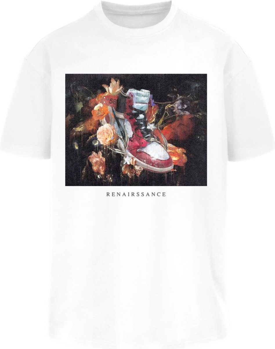 Mister Tee Renairssance Painting Oversize Heren T-shirt L Wit