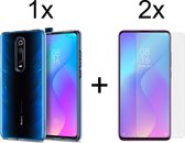 Xiaomi Redmi K20 Pro hoesje siliconen case transparant hoesjes cover hoes - 2x Xiaomi Redmi K20 Pro screenprotector