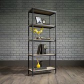 Nice Living - Industriële boekenkast -boekenkast industrieel 5 planken - 60x30x150 cm