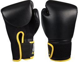 Avento Bokshandschoenen PU - 8 Oz - Zwart/Geel