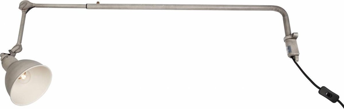 Wandlamp met lange arm, kleur beton grijs
