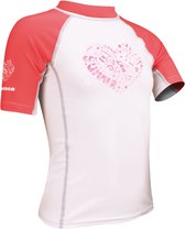 Waimea UV Shirt - Korte Mouw - Zest - Wit/Fuchsia/Grijs - 164