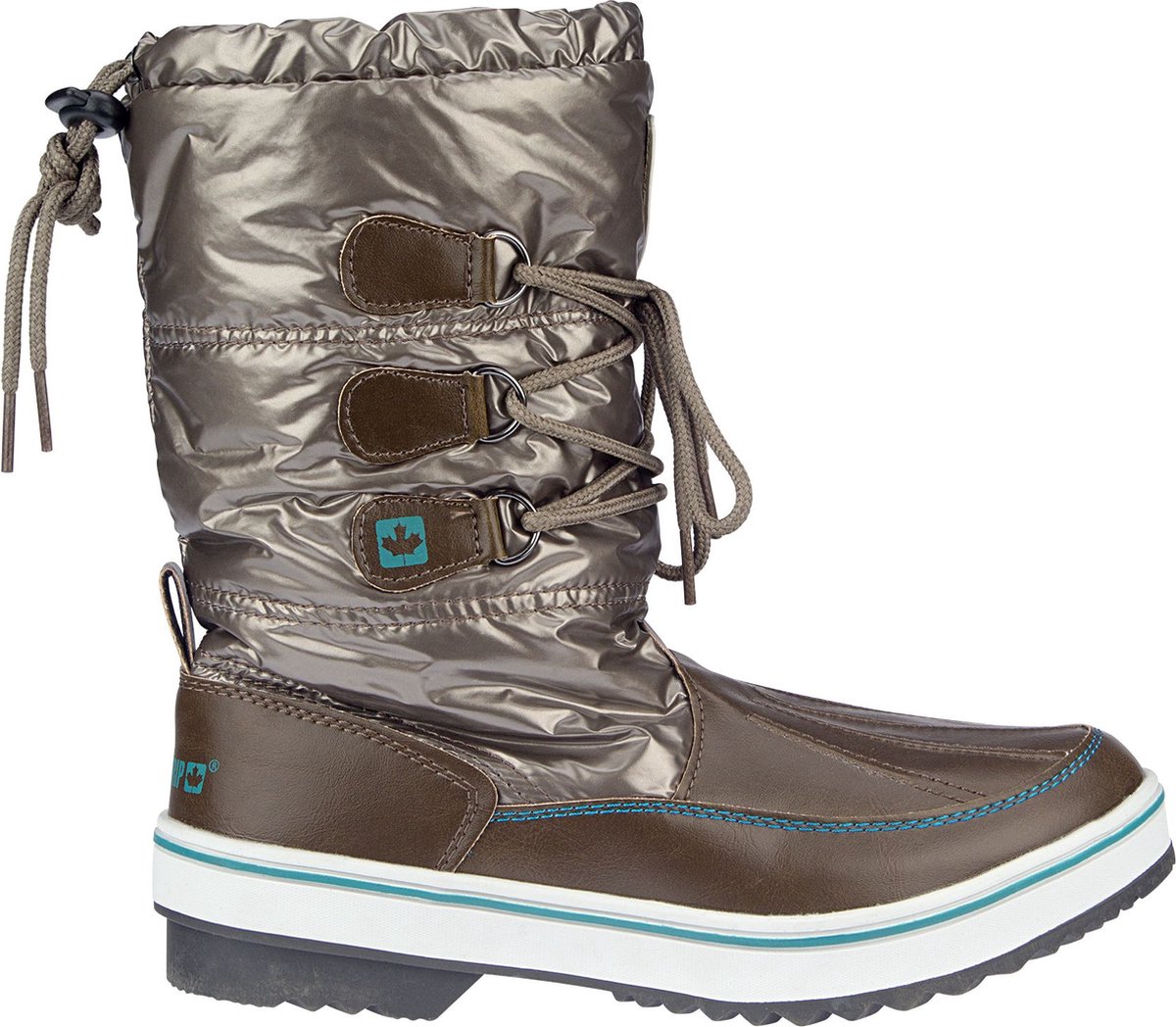 Winter-grip Snowboots Sr Glossed Trotter II Donker /Smaragd/ 36 Taupe