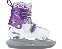 foto van Nijdam Kunstschaats - Verstelbaar - Hardboot - Wit/Paars - 38-41