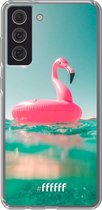 6F hoesje - geschikt voor Samsung Galaxy S21 FE -  Transparant TPU Case - Flamingo Floaty #ffffff