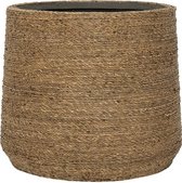 Bohemian Patt L Straw Grass ronde Rotan bloempot voor binnen 35x30 cm