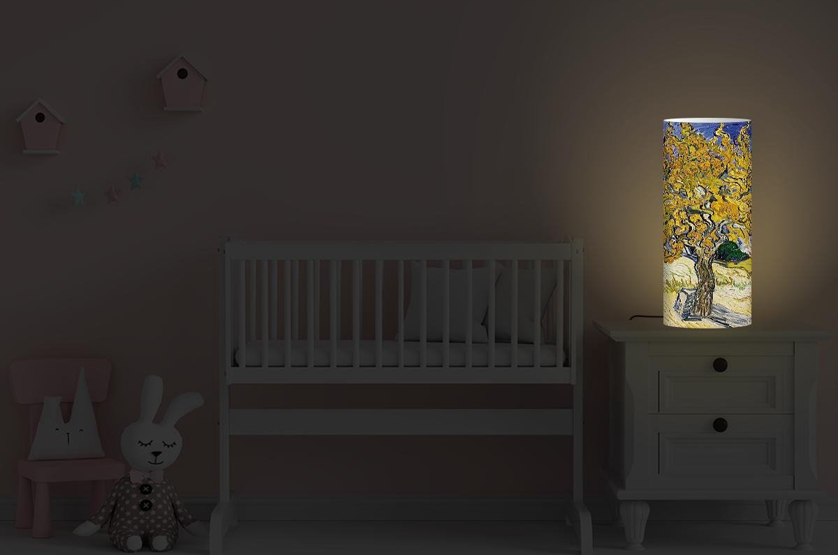 Lamp - Nachtlampje - Tafellamp slaapkamer - Moerbeiboom - Vincent van Gogh - 70 cm hoog - Ø29.6 cm - Inclusief LED lamp
