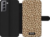 Wallet case - geschikt voor Samsung Galaxy S21 - Giraffeprint