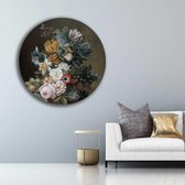 KEK Original - Oude Meesters - Stilleven - wanddecoratie - 40 cm diameter - muurdecoratie - Dibond 3mm -  schilderij - muurcirkel