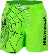 Marvel Spiderman zwemshort / zwembroek - fluor groen - met aantrekkoord - maat 98 (3 jaar)