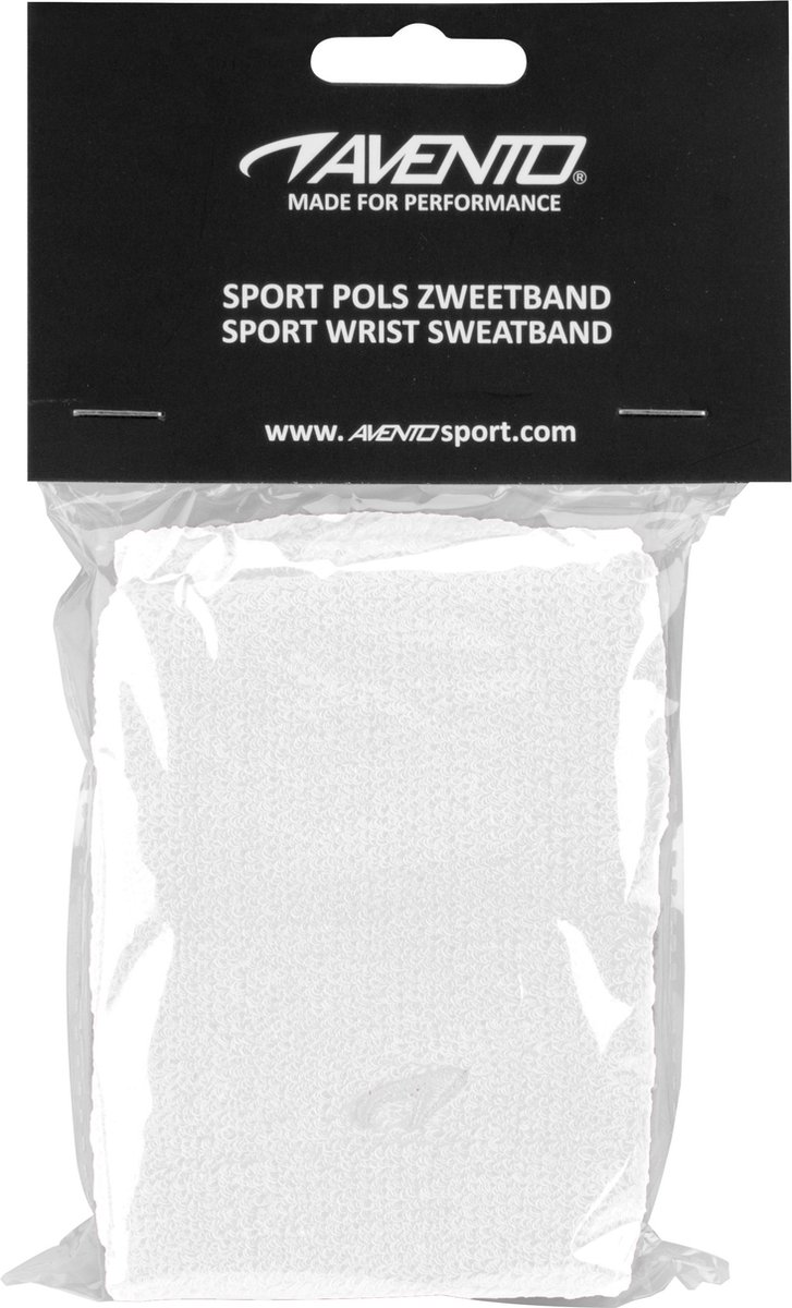 Bandeau de poignet Avento Sport - Paire - Blanc