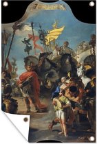 Tuinposter The Triumph of Marius - Schilderij van Giovanni Battista Tiepolo - 30x60 cm - Tuindoek - Buitenposter