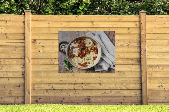 Affiche jardin - Toile jardin - Affiches jardin extérieur - Spaghetti à la mozzarella - Posters de jardin cm - Jardin