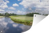 Muurdecoratie Gras - Water - Giethoorn - 180x120 cm - Tuinposter - Tuindoek - Buitenposter