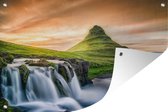 Muurdecoratie De Kirkjufell in IJsland - 180x120 cm - Tuinposter - Tuindoek - Buitenposter