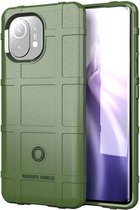 Xiaomi Mi 11 hoesje - Rugged Shield TPU Gelcase - Groen - GSM Hoesje - Telefoonhoesje Geschikt Voor Xiaomi Mi 11