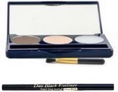 Bolero Cosmetics - Gift Set - Eyebrowkit Medium Brown - Eyeliner Duo Black