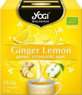 8x Yogi tea Ginger Lemon Biologisch 12 stuks - NL-BIO-01