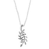 Ketting-zilver-blad-45 cm-Charme Bijoux