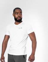 Body & Fit Essential Casual T-Shirt - Sportshirt Heren - Fitness Top Mannen – Maat XXL - Wit