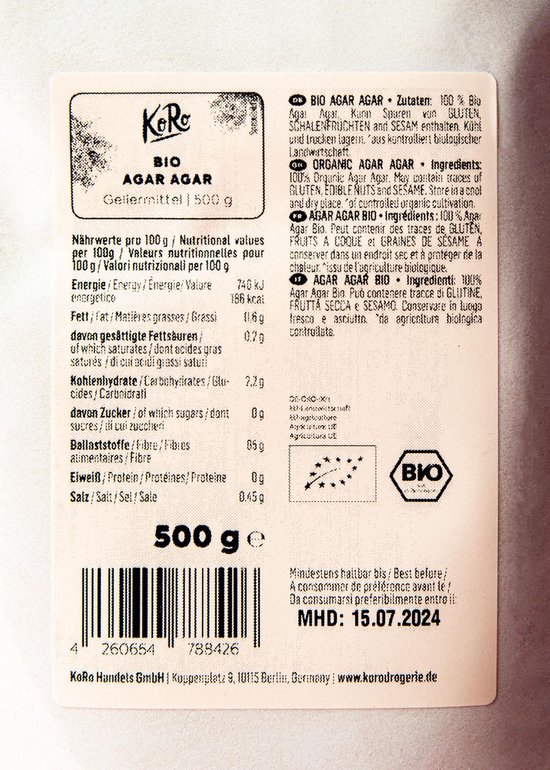 KoRo - Bio agar agar 500 g van Koro — afbeelding 2