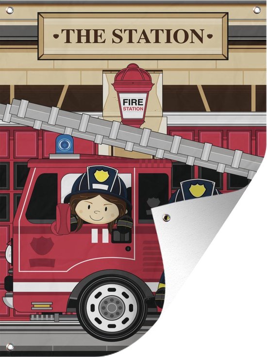 Poster Toile Flammes De Pompiers 30x45 Cm - Décoration Murale Bureau Ou Maison