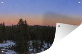Tuinposters buiten Mooie heldere lucht boven het Nationaal park Sequoia - 90x60 cm - Tuindoek - Buitenposter