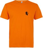 Cadeautip! T-shirt EK voetbal| Oranje T-shirt | EK voetbalshirt | Man T-shirt - Zwarte opdruk