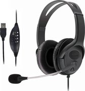 Gaming Headset - Stereo hoofdtelefoon met microfoon - USB -  geschikt voor PC + PlayStation - Zwart