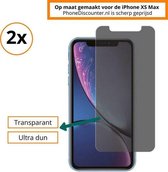 2x iPhone XS Max Privacy Screenprotector | Premium Kwaliteit | Privacy Tempered Glass | Anti Spy Protective Glass | Gehard Glas Privacy | Bescherm Glas