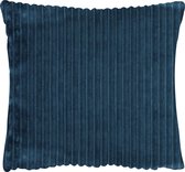 Set van 2 Alanya velvet rib sierkussen donker blauw 45 cm x 45 cm