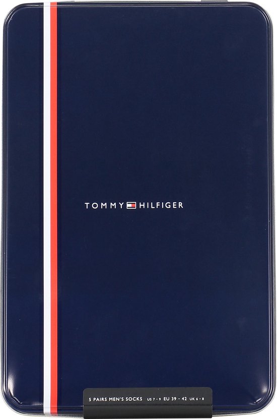 Tommy Hilfiger 5P TIN GIFTBOX STRIPE AND DOT Mannen Sokken - Jeans - Maat 43/46 - Tommy Hilfiger