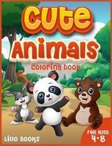 Cute Animals Coloring book for kids 4-8