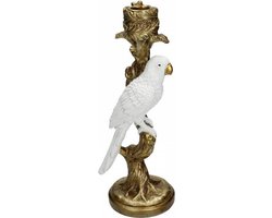 Gouden Kandelaar - Witte Vogel - Kaarshouder - Dieren Kandelaar - Goud -  Wit | bol.com