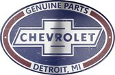 Chevrolet Genuine Parts wandbord - Ovaal 45 x 30 cm