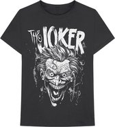 DC Comics Batman Heren Tshirt -L- Joker Face Zwart