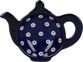 Globe Circles Theezakjeshouder, Keramiek, Blauw, Stippen - London Pottery | Out Of The Blue
