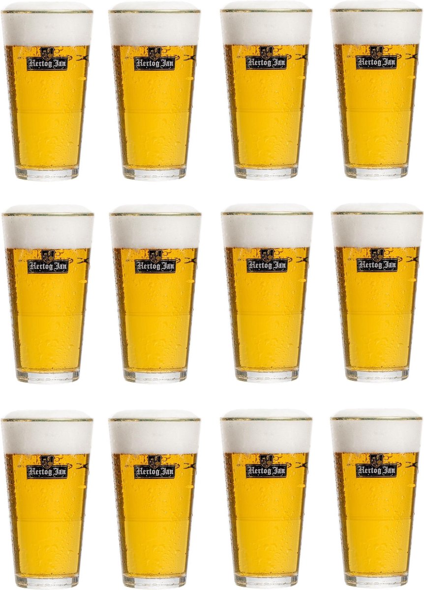 neus Beven Ijzig Hertog Jan Bierglazen Vaasje 250 ml - 12 Stuks | bol.com