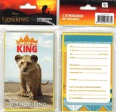 12 Uitnodigingskaartjes met envelop - The Lion KIng - "Long live the king" - 9 x 13.5 cm